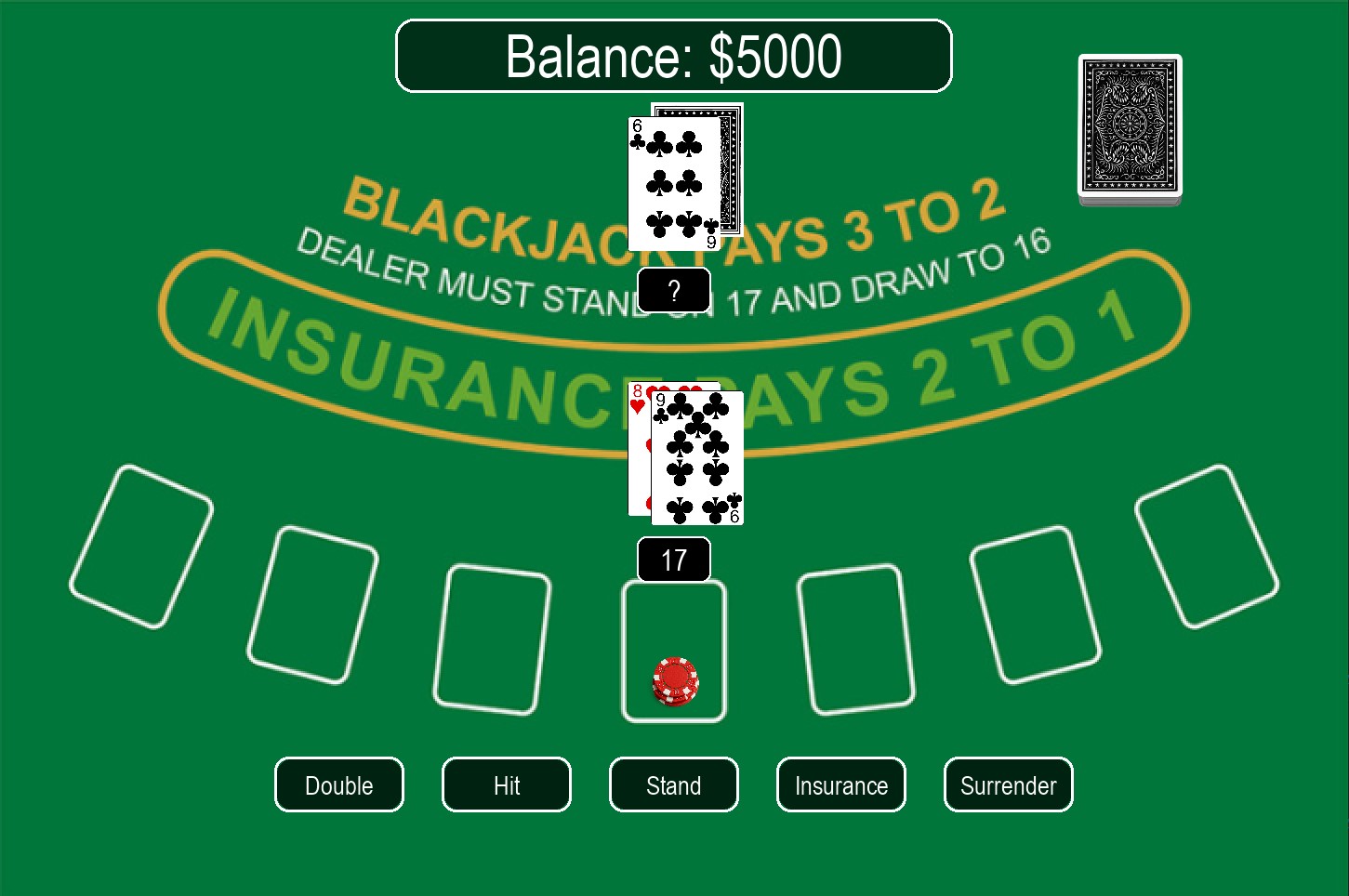 Blackjack Game and AI Program